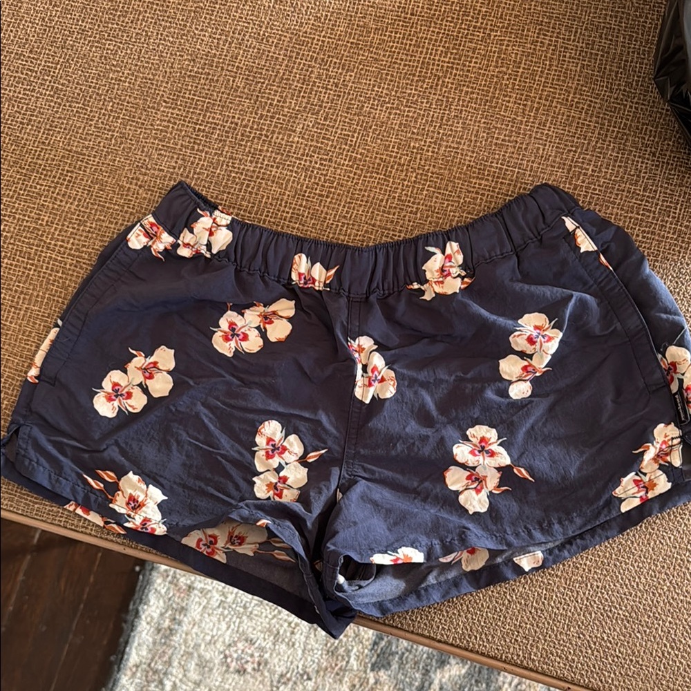 Floral Print Navy Shorts
